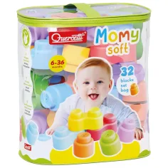 Quercetti: Momy Soft set de bloques de construcción suaves de 32 piezas