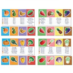 imagen de Quercetti: Montessori Verduras y frutas juego educativo en lengua extranjera set de 3 piezas 2