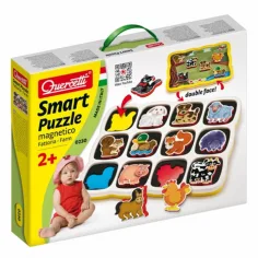Quercetti: Puzzle Magnético de Mascotas 12 Piezas