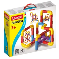 Quercetti: Set de juego de construcción de tubos Tubation de 40 piezas