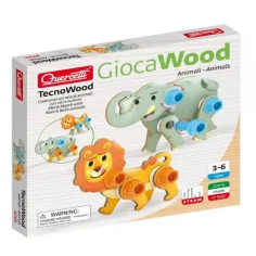 Quercetti: Techo Animales juego de construcción de madera