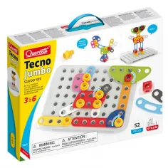 Quercetti: Tecno Jumbo kit de construcción para principiantes 52 piezas