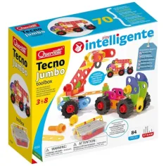 imagen de Quercetti: Tecno Jumbo set de juguetes de construcción de máquinas 84 piezas 5