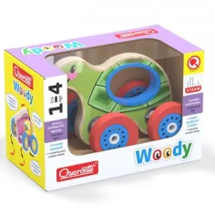 Quercetti: Woody tortuga de madera rodante
