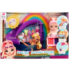 Rainbow High: Set de juego de fiesta en la piscina con la muñeca Blush Parker