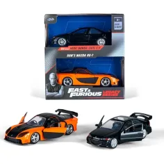 Rápido y Furioso: Legacy Series Han’s Mazda RX-7 & Heist Honda Civic set de modelos de coches de metal 1/32 - Jada Toys