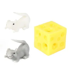 imagen de Ratón escondido de queso elástico en dos versiones 1ud 2