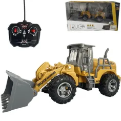 RC Bulldozer teledirigido con efectos de luz en escala 1/30 de 24cm