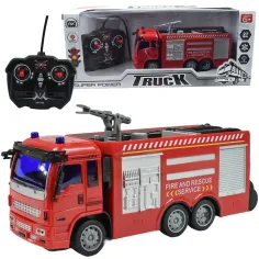 RC Camión de bomberos teledirigido con luces 27MHz 20cm en tres versiones diferentes 1ud