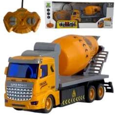 RC Camión mezclador de cemento teledirigido con luz 1/48 de escala 27MHz 20cm