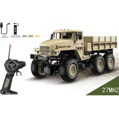 RC Camión militar teledirigido 27MHz a escala 1/18