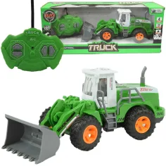 RC Cargador frontal a control remoto de granja con efectos de luz 1/30 de escala 20cm