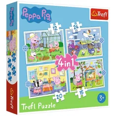Recuerdos de vacaciones de Peppa cerdita 4 en 1 puzzle - Trefl