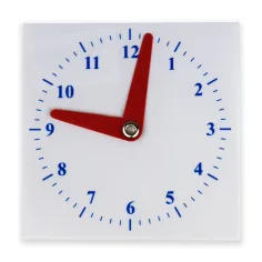 Reloj de plástico escolar 10x10cm
