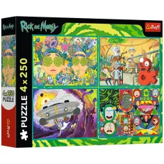 Rick y Morty Aventuras Locas rompecabezas de 4x250 piezas - Trefl