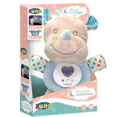Rinoceronte de peluche con luz nocturna y sonido