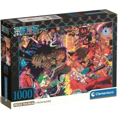 Rompecabezas compacto de 1000 piezas de One Piece 70x50cm - Clementoni