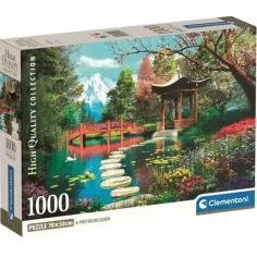 Rompecabezas compacto HQC de 1000 piezas Fuji garden - Clementoni