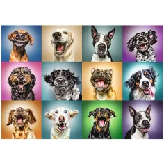 imagen de Rompecabezas de 1000 piezas de retratos de perro divertido - Trefl 2