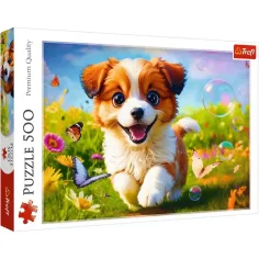 Rompecabezas de cachorro feliz de 500 piezas - Trefl
