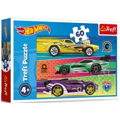 Rompecabezas de carrera Hot Wheels de 60 piezas - Trefl