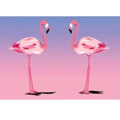 Rompecabezas de diamantes: Set de pintura de diamantes de flamencos 10x15cm