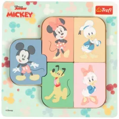 imagen de Rompecabezas de formas de madera de Disney Minnie Mouse y sus amigos - Trefl 1
