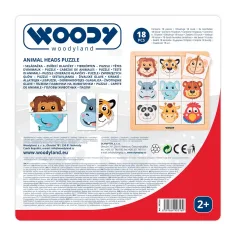 imagen de Rompecabezas de madera con cabezas de animales de Safari Montessori - Woodyland 2