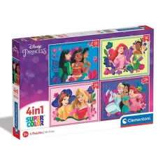 Rompecabezas de princesas Disney 4 en 1 - Clementoni