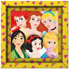 Rompecabezas de princesas Disney de 60 piezas con marco - Clementoni