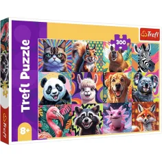 Rompecabezas de retratos de animales divertidos de 300 piezas - Trefl