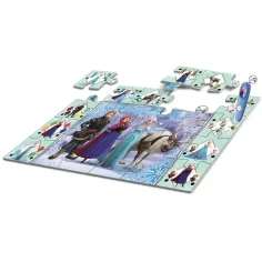 imagen de Rompecabezas de suelo interactivo de 24 piezas de Frozen - Clementoni 2
