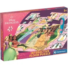 Rompecabezas de suelo interactivo de 24 piezas de las Princesas Disney - Clementoni