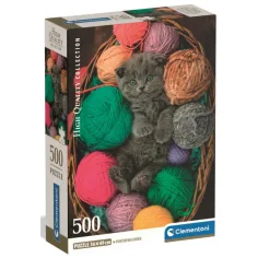 Rompecabezas HQC Fluffy Kitten de 500 piezas - Clementoni