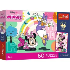 Rompecabezas premium de 60 piezas de Disney Minnie Mouse con póster - Trefl