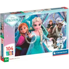 Frozen rompecabezas supercolor de 104 piezas - Clementoni