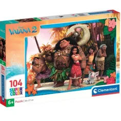 Rompecabezas Supercolor de 104 piezas de Disney Vaiana 2 - Clementoni