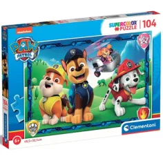 Rompecabezas Supercolor de Paw Patrol de 104 piezas - Clementoni