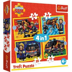 Sam el bombero puzzle 4 en 1 de 35-48-54-70 piezas - Trefl