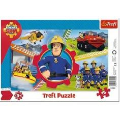 Sam el bombero: Puzzle en marco de 15 piezas - Trefl