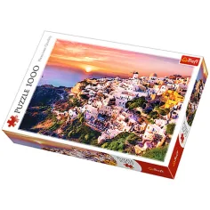 Santorini atardecer puzzle de 1000 piezas - Trefl