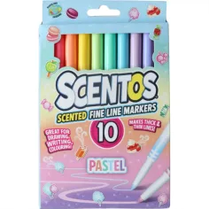Scentos Aromático, fino marcador, colores pastel, 10 unidades