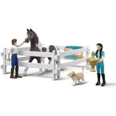 imagen de Schleich: Club de Caballos Kim conjunto de entrenamiento ecuestre (42799) 2