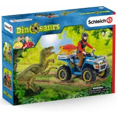 imagen de Schleich: Escape en quad del Velociraptor set (41466) 1