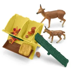 imagen de Schleich: Farm World - Comedero de animales del bosque juego set (42658) 4
