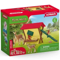 imagen de Schleich: Farm World - Comedero de animales del bosque juego set (42658) 1