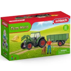 Schleich: Farm World - Juego de tractor con remolque (42608)