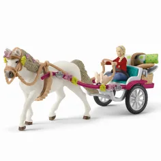 imagen de Schleich: Horse Club - Set de juego con carro para exhibición ecuestre con picnic (42467) 5