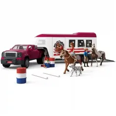imagen de Schleich: Vehículo todoterreno con remolque y caballos (42705) 2