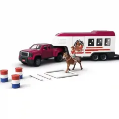 imagen de Schleich: Vehículo todoterreno con remolque y caballos (42705) 3